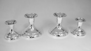 Zilveren kandelaar parel 6,5cm - Afbeelding 2